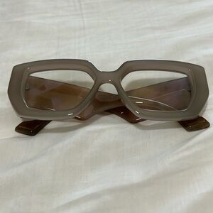 Grey & Brown Thick Frame Blue-light glasses